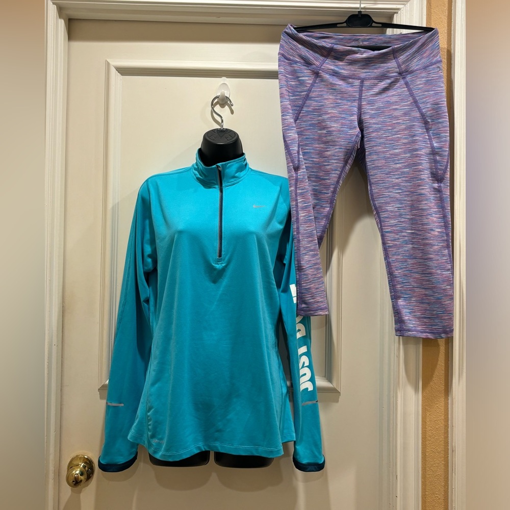 2 pc a set Nike long sleeves running top both size (L)